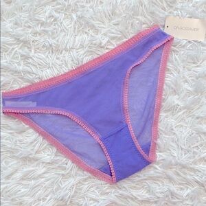 Nwt On Gossamer Lavender and Rose Sheer Briefs